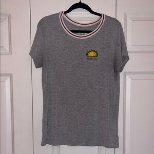 American Eagle Outfitters Gray Soft & Sexy “Taco ‘bout Love” Tee